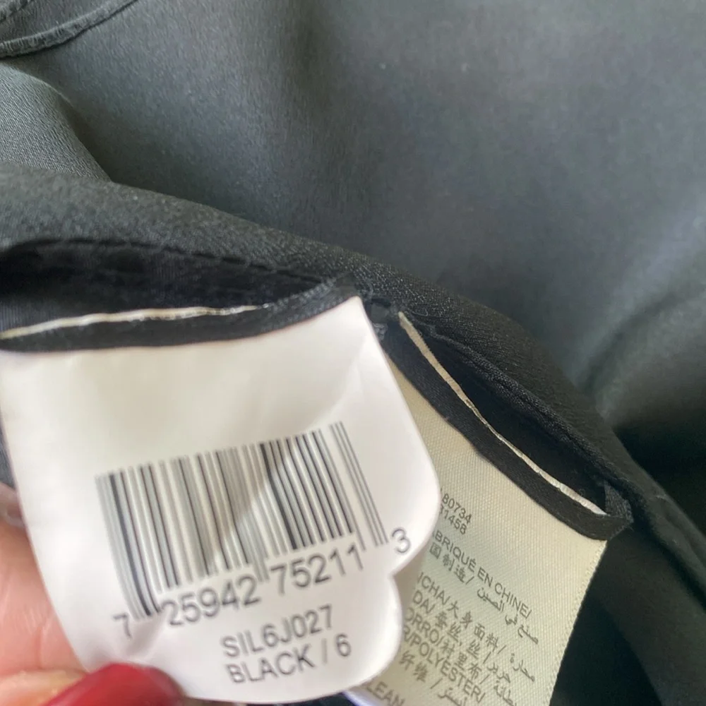 BCBGMaxAzria 6 Silk Halter Maxi Black Dress